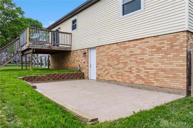 7217 State Route 380, Chester Twp, OH 45177 - view of patio / terrace with a wooden deck and stairway