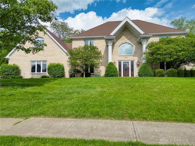 1656 Fox Trl, Bellbrook, OH 45305 - view of front of property featuring brick siding and a front lawn