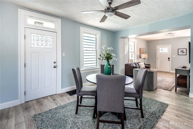 919 Summer St, Hamilton, OH 45013 - dining space with light wood-type flooring and baseboards