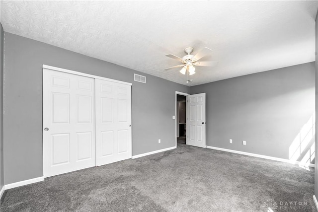 5065 Cross Creek Ln, Miami Township, OH 45150 - unfurnished bedroom with baseboards, carpet flooring, a closet, and ceiling fan