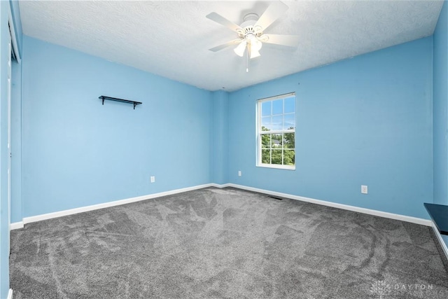 5065 Cross Creek Ln, Miami Township, OH 45150 - carpeted empty room featuring ceiling fan, baseboards, and a textured ceiling