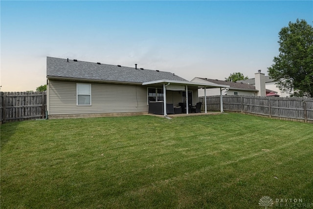 82 Choctaw Cir, Franklin, OH 45005 - back of property with a patio and a shingled roof