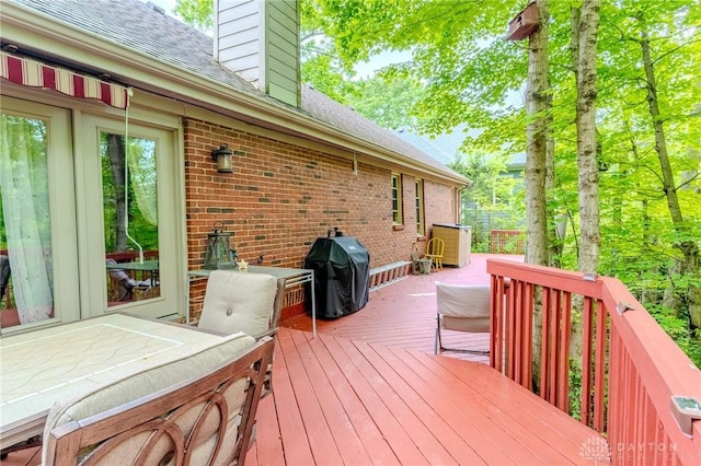 849 Wind Blf, Springboro, OH 45066 - wooden deck featuring a grill
