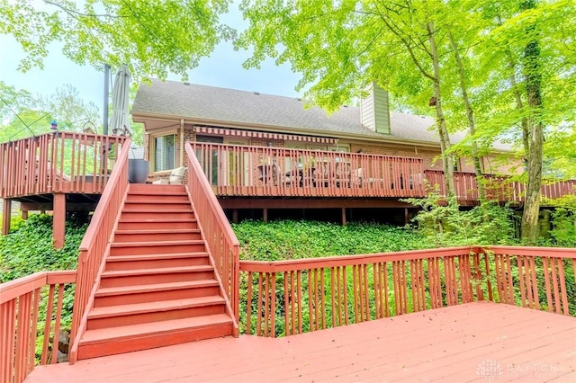 849 Wind Blf, Springboro, OH 45066 - deck with stairway