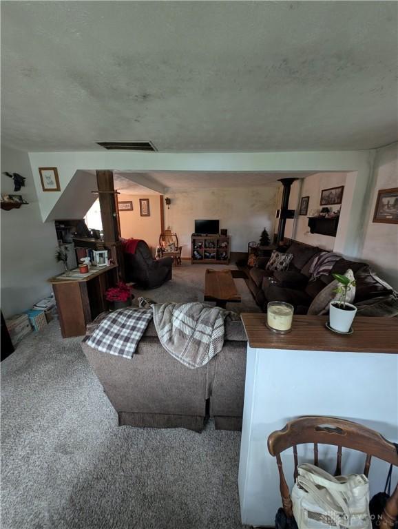 7430 S Kessler Fred Rd, West Milton, OH 45383 - living room featuring carpet