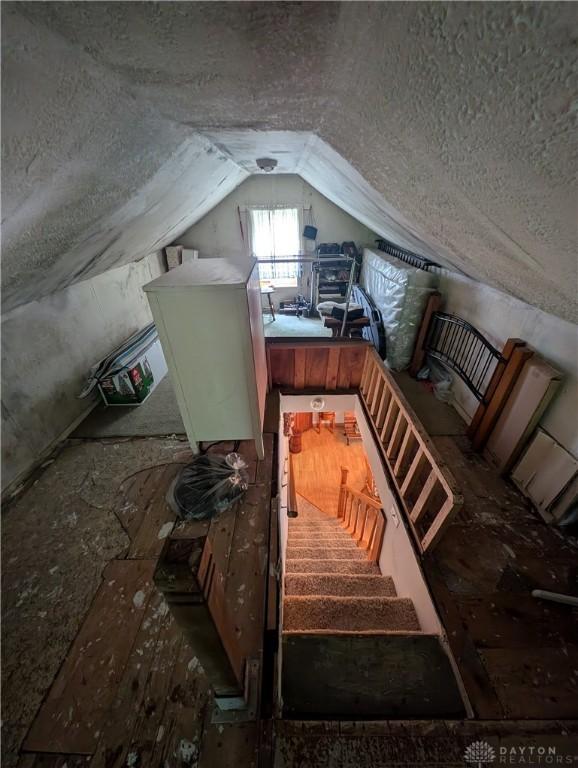 7430 S Kessler Fred Rd, West Milton, OH 45383 - bonus room featuring vaulted ceiling and a textured ceiling
