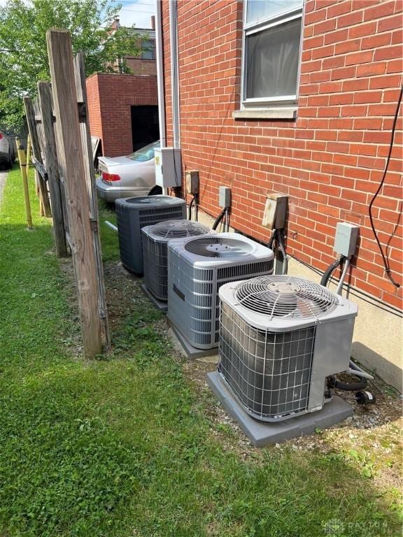 120 E Dorothy Ln, Kettering, OH 45419 - exterior view of central AC and brick siding