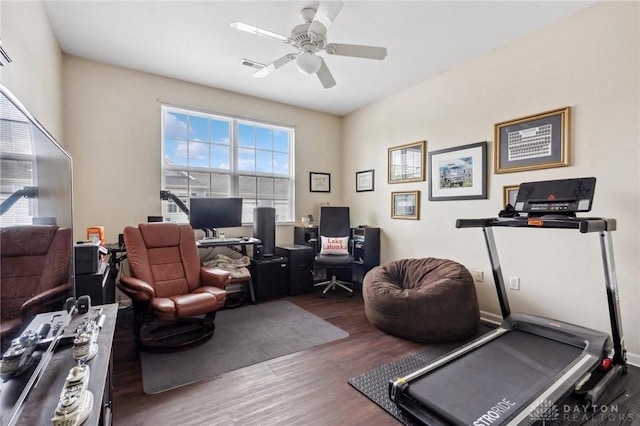 2684 Cedarbrook Way, Beavercreek, OH 45431 - office space with wood finished floors and ceiling fan
