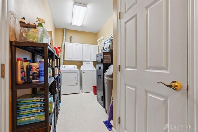 2684 Cedarbrook Way, Beavercreek, OH 45431 - laundry area with washing machine and dryer and cabinet space