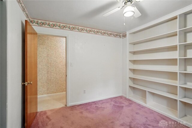 141 W Rahn Rd, Washington Twp, OH 45429 - carpeted empty room featuring a ceiling fan and baseboards