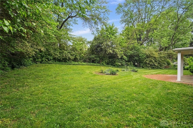 141 W Rahn Rd, Washington Twp, OH 45429 - view of grassy yard featuring a patio