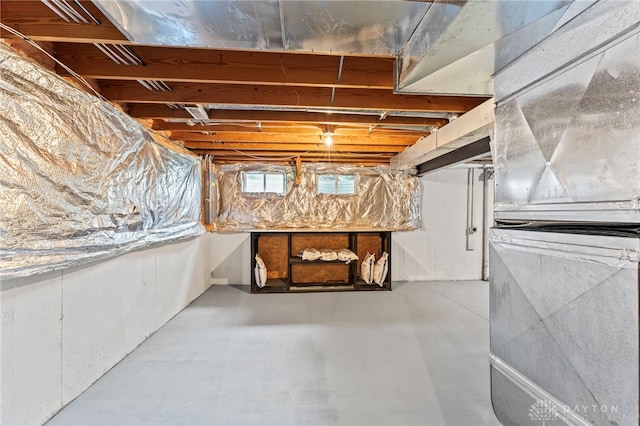 view of basement