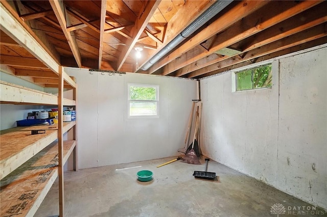 view of basement