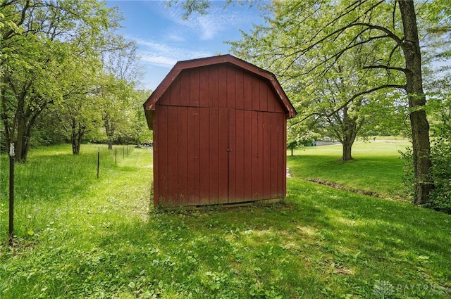 view of shed