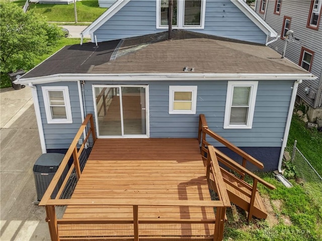 4119 Pleasant View Ave, Dayton, OH 45420 - wooden deck featuring cooling unit
