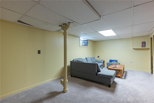 2526 Saint Charles Ave, Dayton, OH 45410 - basement with a drop ceiling and carpet floors
