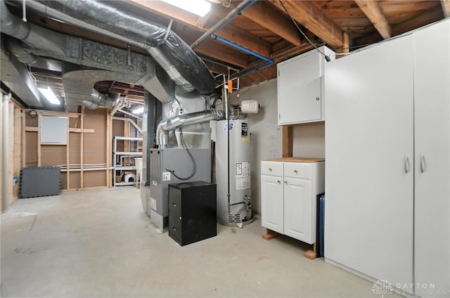 1236 Ridgeview Ave, Kettering, OH 45409 - unfinished below grade area featuring gas water heater and heating unit