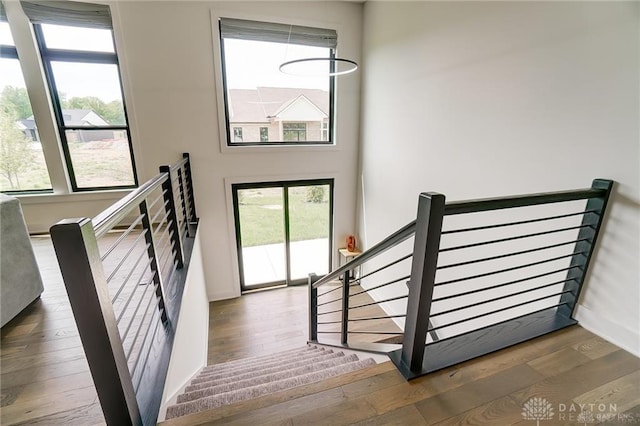 1264 Normandy, Clearcreek Twp, OH 45458 - stairway featuring wood finished floors
