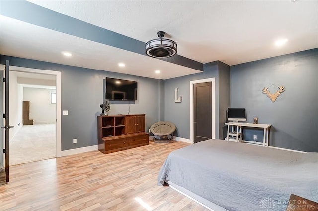 1264 Normandy, Clearcreek Twp, OH 45458 - bedroom featuring light wood-style floors, baseboards, and recessed lighting