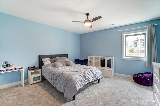 1264 Normandy, Clearcreek Twp, OH 45458 - bedroom with carpet floors, baseboards, and ceiling fan