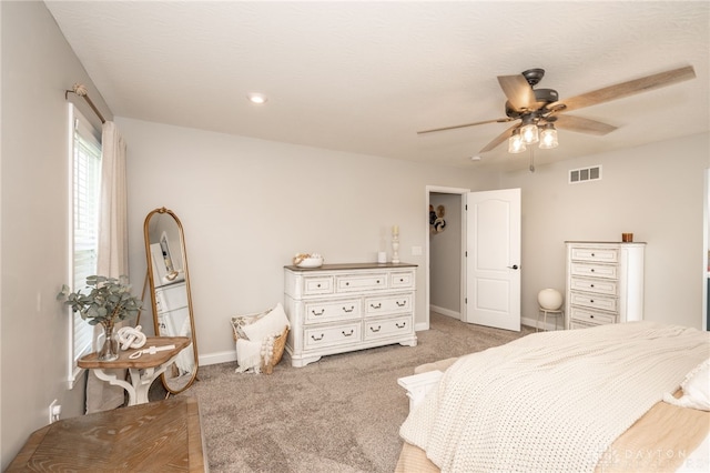 1909 Cleopatra Dr, Franklin, OH 45005 - bedroom featuring light colored carpet, baseboards, and a ceiling fan