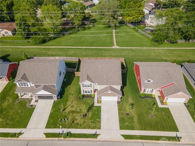 aerial view of residential area