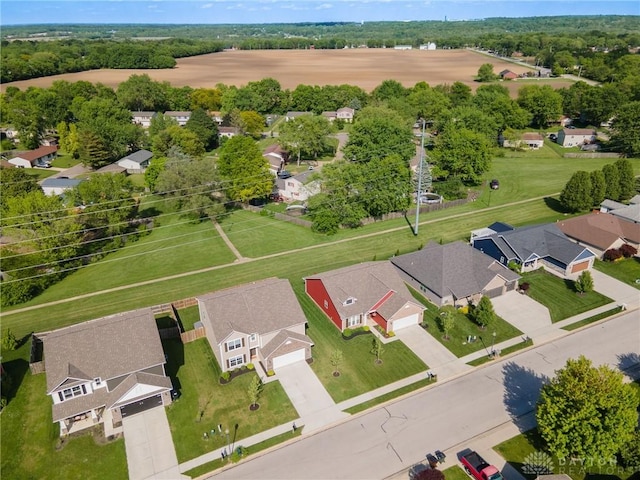 aerial view of residential area