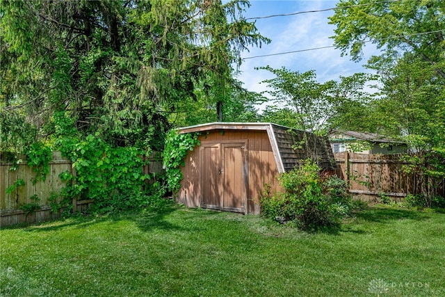 view of shed
