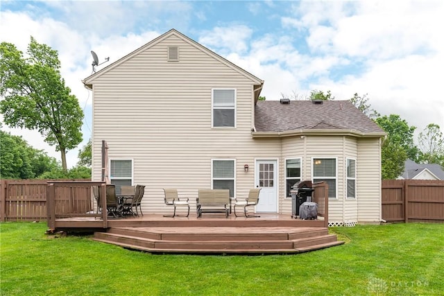 4171 Loyala Chase Ln, Fairborn, OH 45424 - rear view of property with a deck