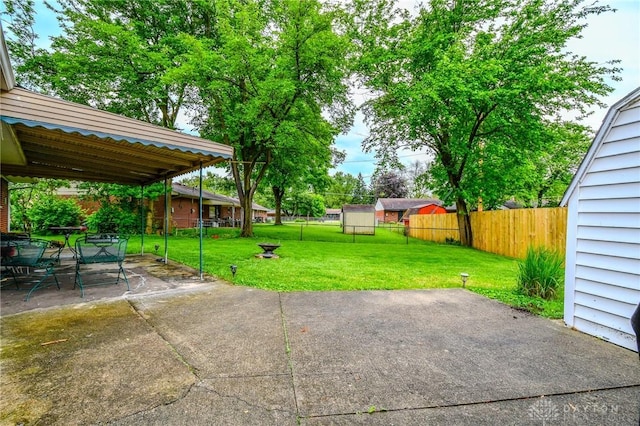 201 Applegate Rd, Union, OH 45322 - fenced backyard with a patio area and outdoor dining space