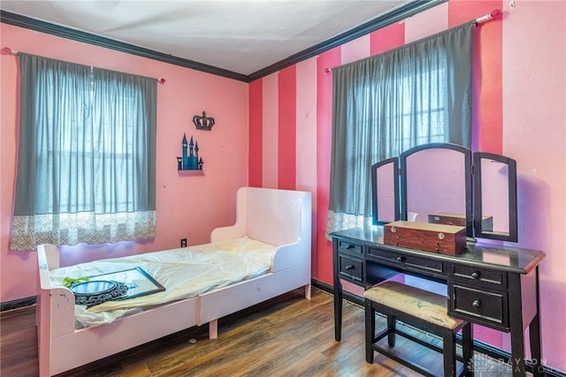 57 W Maplewood Ave, Dayton, OH 45405 - bedroom with ornamental molding and wood finished floors