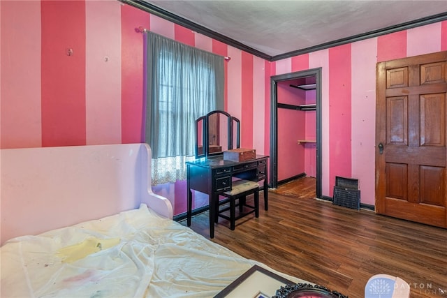 57 W Maplewood Ave, Dayton, OH 45405 - bedroom with wood finished floors and ornamental molding