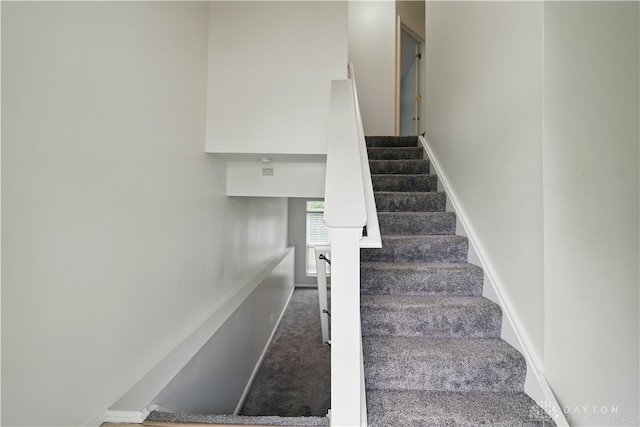 9670 Centerville Creek Ln, Washington Twp, OH 45458 - staircase with carpet flooring and baseboards