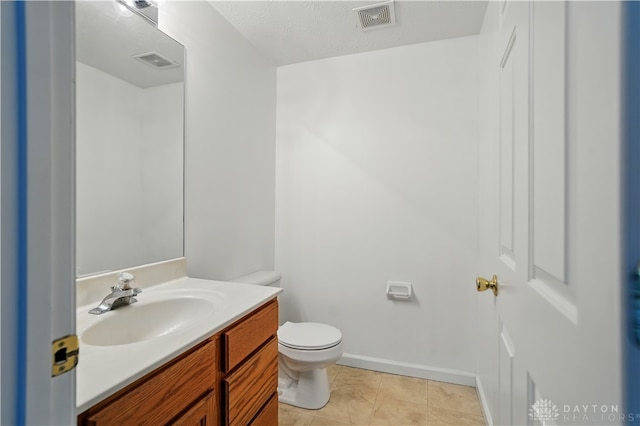9670 Centerville Creek Ln, Washington Twp, OH 45458 - half bath featuring toilet, vanity, baseboards, and tile patterned floors