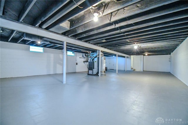 4189 W Franklin St, Bellbrook, OH 45305 - basement featuring gas water heater and heating unit