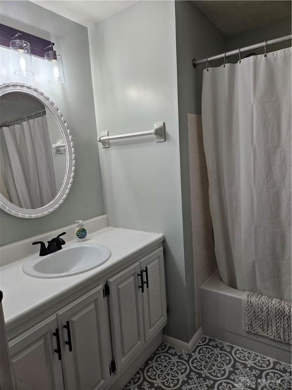 2547 Ryan Ct, Beavercreek, OH 45434 - full bathroom featuring vanity, tile patterned flooring, and shower / tub combo