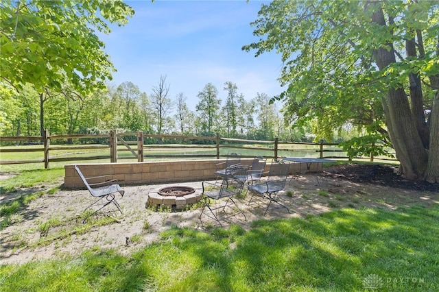 9300 Somerset Ct, Clearcreek Twp, OH 45458 - view of yard with a fire pit
