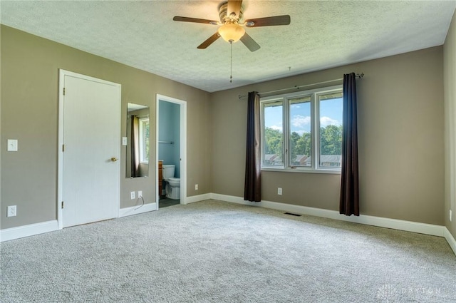 3339 Turner Dr, Springfield, OH 45504 - carpeted spare room featuring a ceiling fan, a textured ceiling, and baseboards