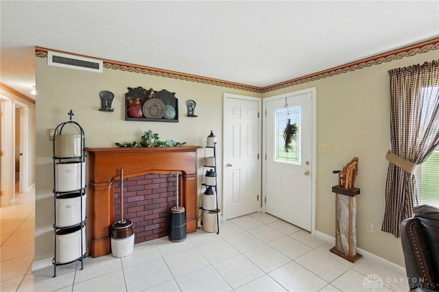 8590 Euphemia Castine Rd, Lewisburg, OH 45338 - foyer entrance featuring light tile patterned floors and baseboards