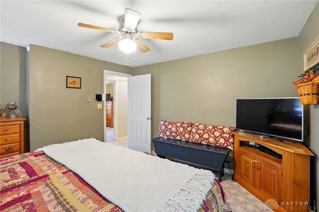 8590 Euphemia Castine Rd, Lewisburg, OH 45338 - bedroom featuring ceiling fan and carpet