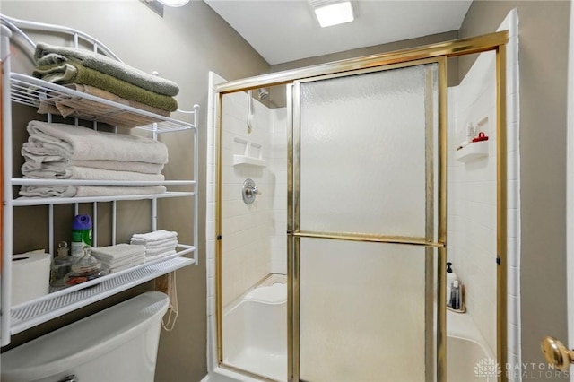 8590 Euphemia Castine Rd, Lewisburg, OH 45338 - bathroom with toilet and a shower stall
