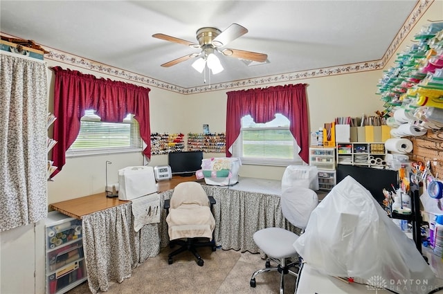 8590 Euphemia Castine Rd, Lewisburg, OH 45338 - office featuring healthy amount of natural light and ceiling fan