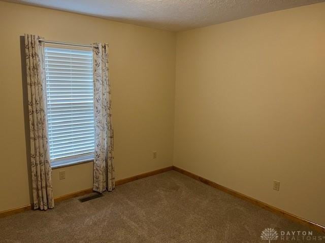 125 Honeysuckle Way, Eaton, OH 45320 - spare room featuring carpet floors, baseboards, and a textured ceiling