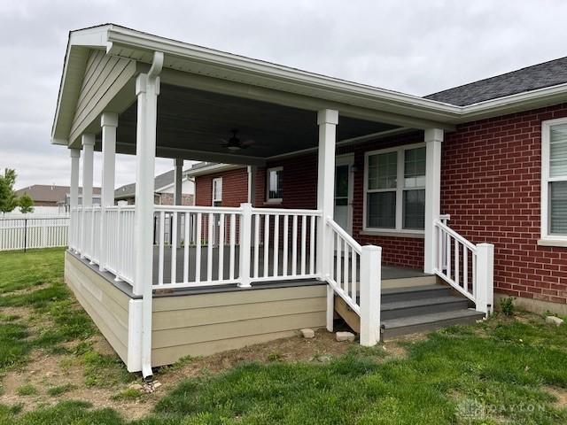 125 Honeysuckle Way, Eaton, OH 45320 - view of porch