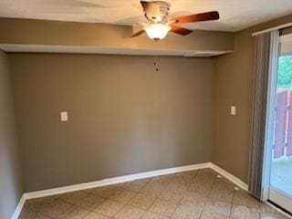 765 Clareridge Ln, Dayton, OH 45458 - unfurnished room with baseboards and a ceiling fan
