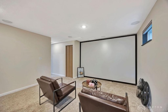 406 Forge Dr, Lebanon, OH 45036 - carpeted cinema room with baseboards and recessed lighting