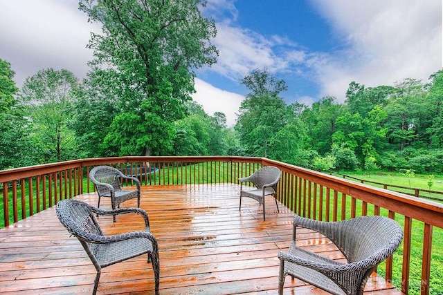 406 Forge Dr, Lebanon, OH 45036 - wooden terrace with a yard