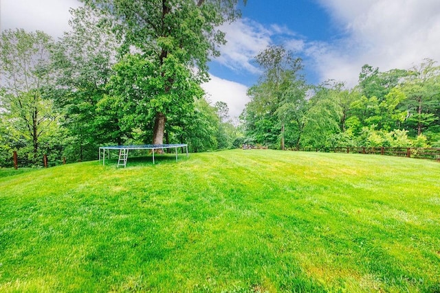 406 Forge Dr, Lebanon, OH 45036 - view of yard featuring a trampoline