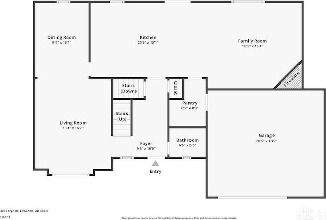 406 Forge Dr, Lebanon, OH 45036 - home floor plan