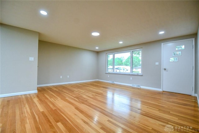 3653 Cloverdale Rd, Medway, OH 45341 - unfurnished room with light wood-style floors, recessed lighting, and baseboards